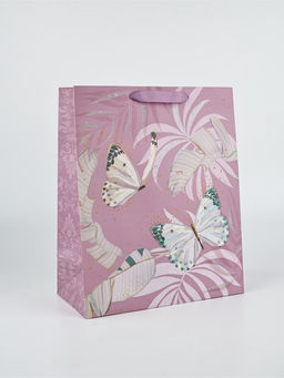 Пакет ламинированный Цветы, глиттер, 26?12.5?32 см