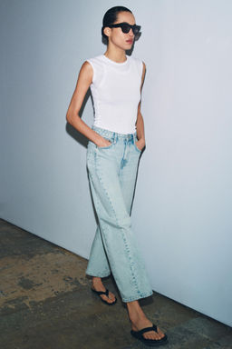 ZW COLLECTION ANKLE RELAXED FIT MID-WAIST JEANS - Zara фото 16