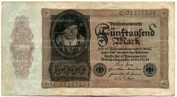 Банкнота 5000 марок 1922 года Германия