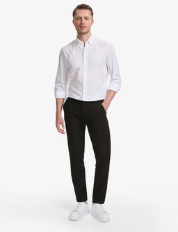 Siyah Slim Fit Kanvas Pantolon