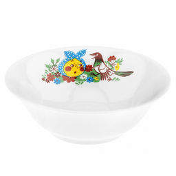 Салатник фарфоровый "Веселый колобок" 220мл, д21,9см h4,3см, круглый (Россия)