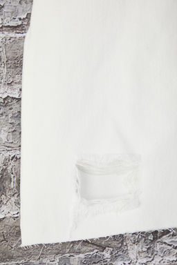 TRENDYOLMILLA Beyaz Y?rt?k Detayl? Pacas? Kesikli Yuksek Bel Mini Denim Etek TWOSS25ET00132  фото 6