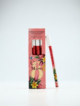 Цена за 10 шт. Ручка пиши-стирай, синяя паста, гелевая 0.5 мм с колпачком С 8 МАРТА