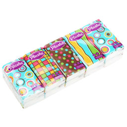 Платочки бумажные универсальные "Plushe Classic", 2-х слойные, гигиенические, "Орнамент", набор 10шт (Россия)