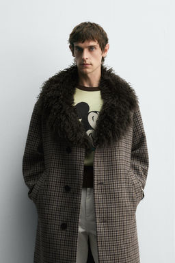 CHECK COMBINED COAT HARRY LAMBERT FOR ZARA X DISNEY  фото 2