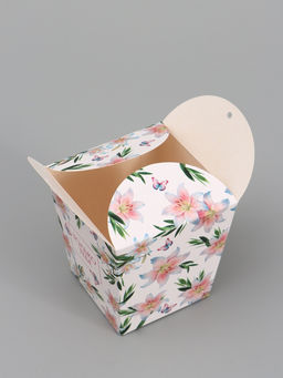 Цена за 5 шт. Бонбоньерка «Лилии», 7.5×8×7.5 см