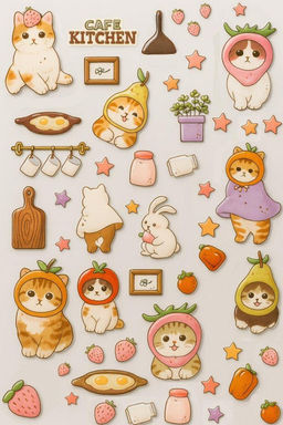 Наклейки Kitchen cats