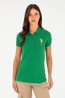 Женская зеленая базовая футболка Неожиданная скидка в корзине