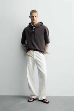 INTERLOCK HOODIE WITH LABEL