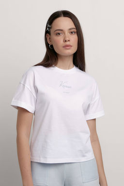 CONTE Футболка с манжетами и вышивкой Каханне LD 2232 white
