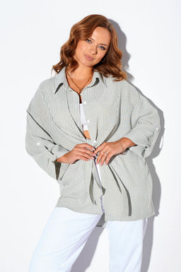 Костюм Liona Style 898 оливковая полоска  фото 4