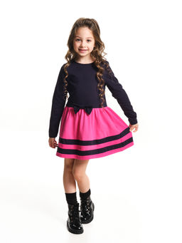 Платье для девочки UD 6069 син/малина