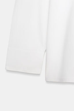 CAMISETA COMBINADA MANGA LARGA / Blanco - Zara фото 10