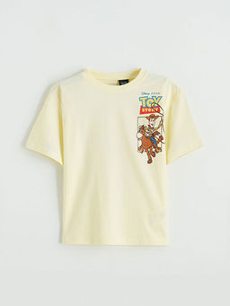 Bisiklet Yaka Toy Story Bask?l? Erkek ?ocuk Ti??rt