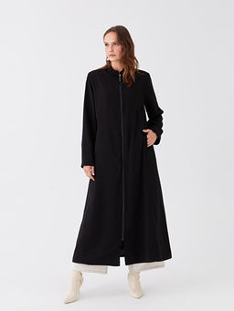 Dik Yaka D?z Uzun Kollu Kad?n Pard?s?