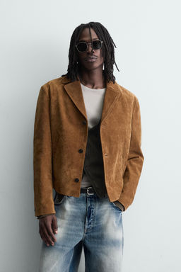 LEATHER SPLIT SUEDE JACKET - Zara фото 10