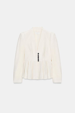 BLAZER ENTALLADA HOMBRERAS / Beige claro - Zara фото 8