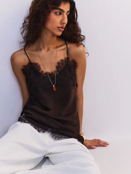 Асимметричный топ с кружевом / Zarina  фото 8