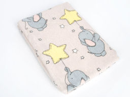 Одеяло байковое 140*205 жаккард цв. беж (слон) (Россия ВВТ)