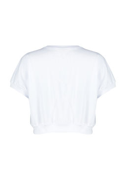 TRENDYOLMILLA K?rm?z? %100 Pamuk Premium Slogan Bask?l? Crop Orme T-Shirt TWOSS24TS00013  фото 9