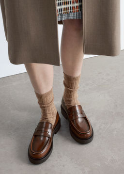 Chunky Leather Loafers - H&m фото 3
