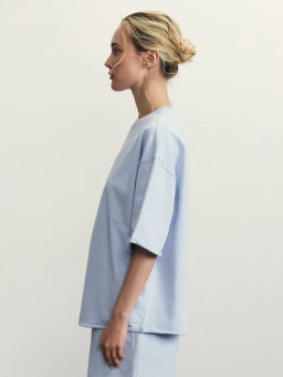 Футболка оверсайз из футера / Zarina  фото 4