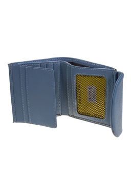 Женское портмоне из натуральной кожи, цвет голубой - Greta фото 2