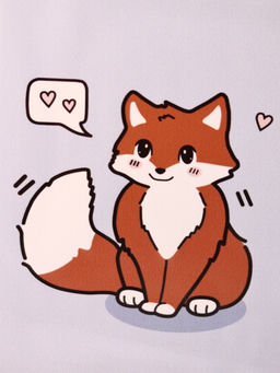 Обложка для паспорта Аниме Fox love, плотность 560 мкм