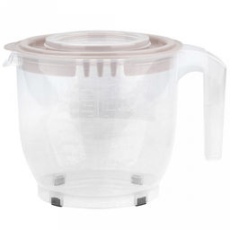 Чаша для миксера пластмассовая "Люкс" 2,2л, д17см, h16см, прозрачный/пепельно-розовый (Россия)