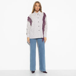 Рубашка с воланом из сетки, Любопытный взгляд - Charutti фото 6