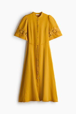 Vestido efecto arrugado con bordado ingl?s - H&m фото 3
