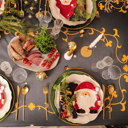 Набор салфеток сервировочных «Этель» Fairy tale, 4 шт., чёрные, 40×40 см