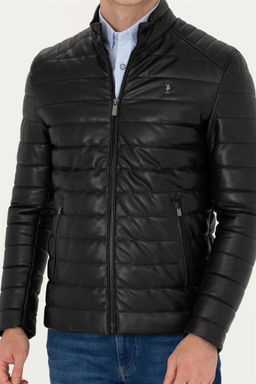 U. S. Polo Assn / Мужская черная кожаная куртка - U.s. polo assn фото 6