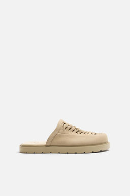 BRAIDED LEATHER CLOGS - Zara фото 4