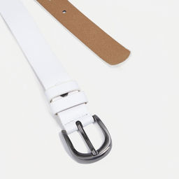 Ремень женский, ширина 3 см, винт, пряжка метал, цвет белый - Simaland фото 2