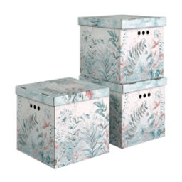 VAL BT-BCTN-LG-3K Короб картонный, квадратный, 31.5*31.5*31.5 см, набор 3 шт., BOTANIC LIGHT, шт