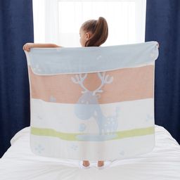 Полотенце детское Крошка Я Оленёнок 95х1005 см, цвет голубой, 100% хлопок, 280 г/м2  фото 17