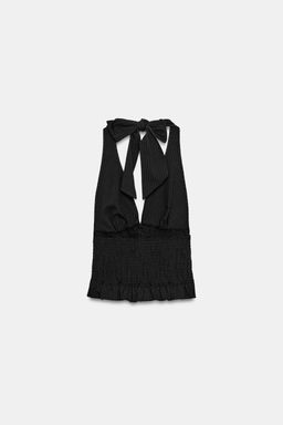 TOP HALTER BOTONES / Negro - Zara фото 6