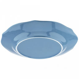 "Утренняя лазурь" Тарелка мелкая фарфоровая д267мм, h30мм, волнистый край, отводка, синий (Китай)