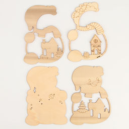 Роспись по дереву Новый год! Ночник снеговик, набор для творчества