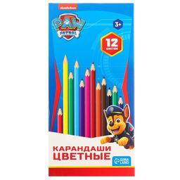 Цветные карандаши, 12 цветов, трехгранные, Щенячий патруль - Simaland фото 7