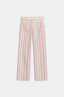 JEANS TRF WIDE LEG TIRO BAJO RAYAS / Rayas
