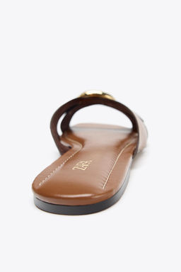 CROSSOVER SANDALS WITH METAL DETAIL - Zara фото 6