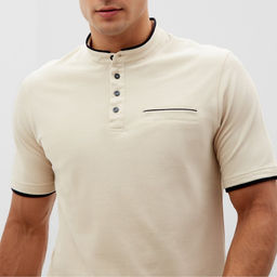 Футболка поло мужская MINAKU REGULAR FIT: бежевая, р-р 44