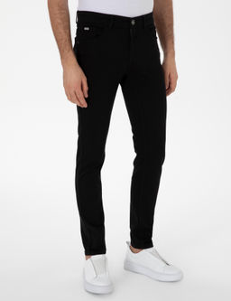 Siyah Slim Fit Pamuk Kar___ml_ Jean Pantolon