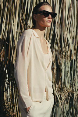 CHAQUETA POLO PUNTO TOP INTERIOR / Beige - Zara фото 4