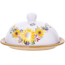 30302 Масленка с крышкой 17,8х13,3х9,8см 2пр Подсолнух LR (х24) - Mayer&boch фото 2