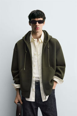 NEOPRENE-EFFECT HOODIE - Zara фото 2
