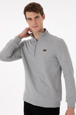 Мужской серый меланжевый базовый свитшот Неожиданная скидка в корзине - U.s. polo assn фото 3