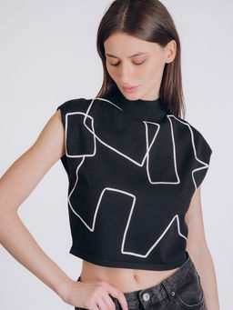 Женский джемпер без рукавов ( арт. 5221TBC) - Indefini фото 2